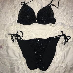 Black sequin Victoria Secret PINK bikini